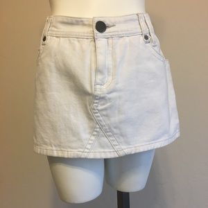 Roxy White Denim Jean Mini Skirt